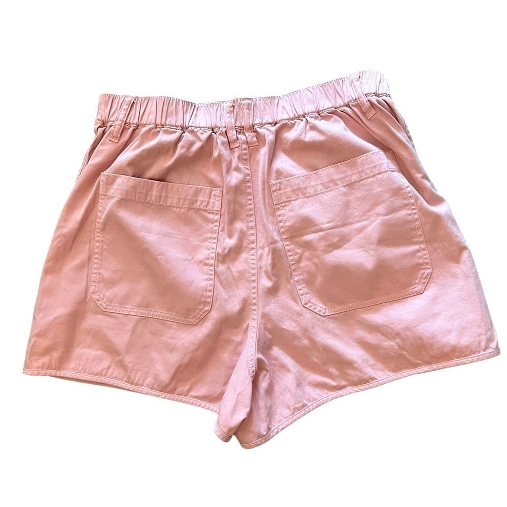 NWT Madewell Pink Elastic & Button Fly High Rise 4-Pocket 3” Shorts NA162 - Picture 3 of 6